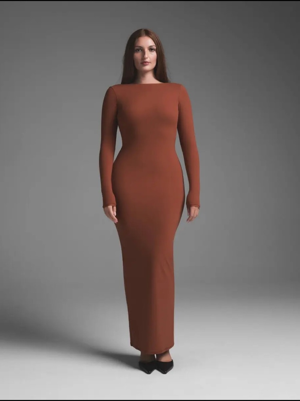 SKIMS Fits Everybody Low Back Long Dress - Saffron